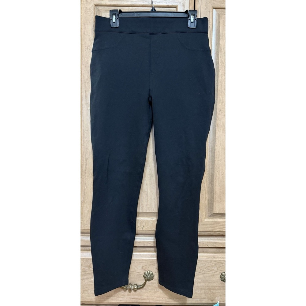 Spanx Slim Stretch Jegging Pants Black‎ Pull On Leggings Women's Size Large